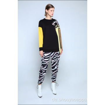 LADIES ZEBRA CROPPED JOGGERS